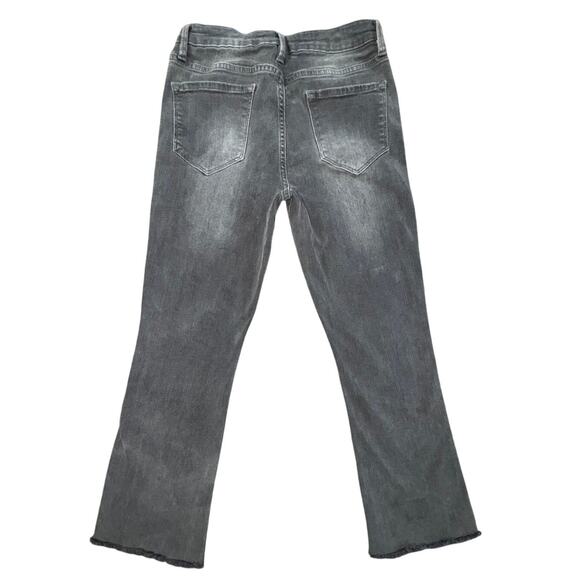 Free People Gray Wash Raw Hem Cropped Jeans Sz 29 - Picture 2 of 5